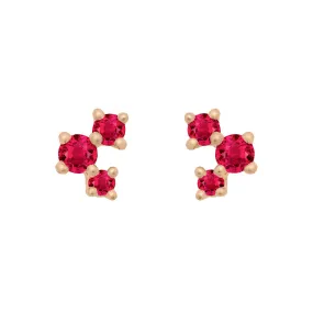 Celeste Earrings, Red Ruby
