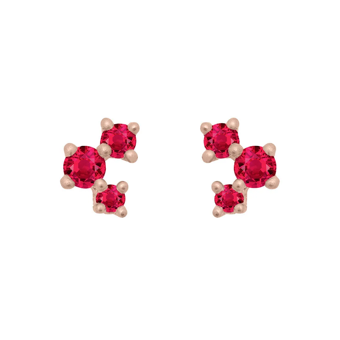 Celeste Earrings, Red Ruby