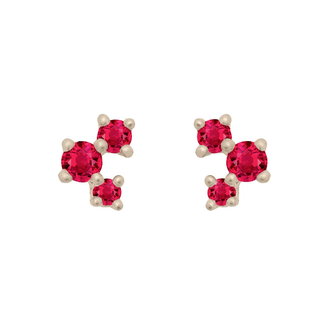 Celeste Earrings, Red Ruby