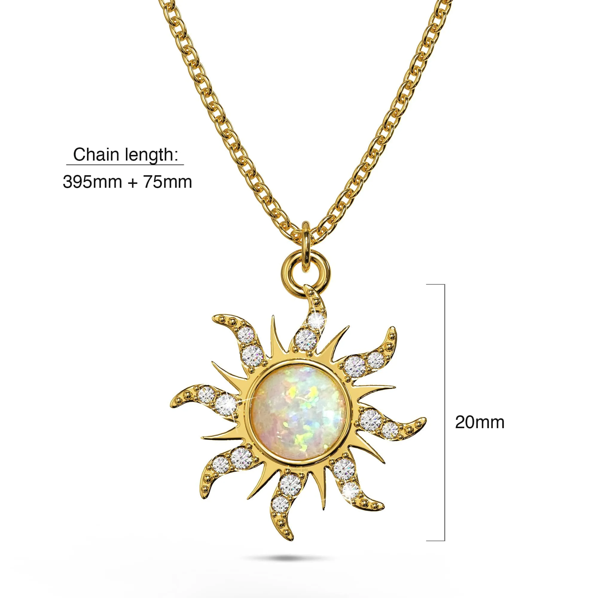 Celestial Opal Sun Necklace