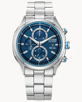 Citizen Weekender Blue Dial Stainless Steel Bracelet Watch CA0430-54M