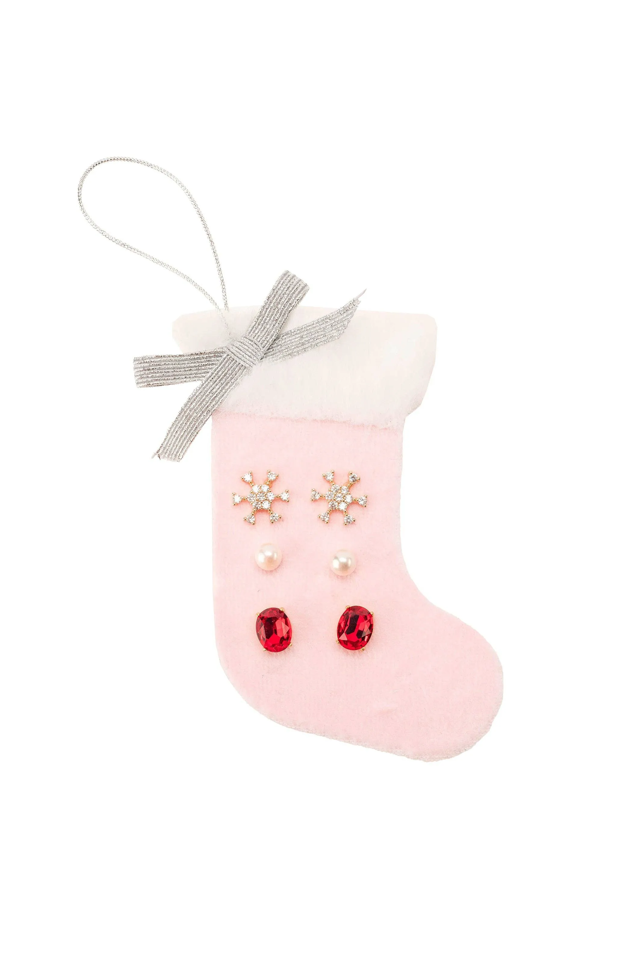 Clara Stocking Post Trio: Ruby