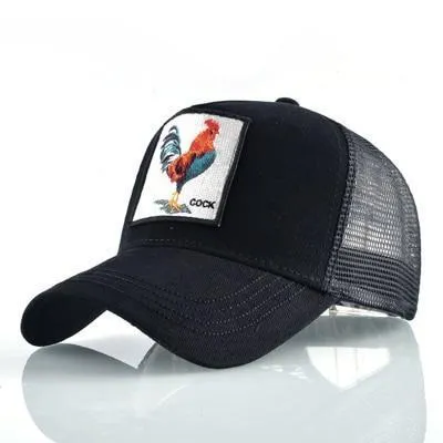 Cock Embroidery Baseball Cap Eat Chicken Bone Casquette
