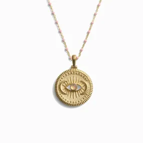 Cosmic Eye   Blush Enamel Necklace