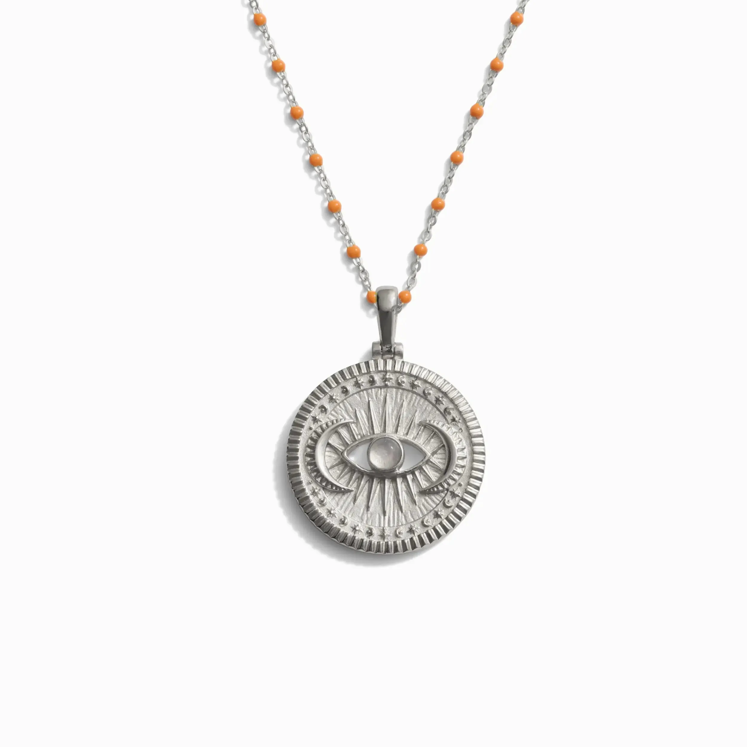 Cosmic Eye   Blush Enamel Necklace
