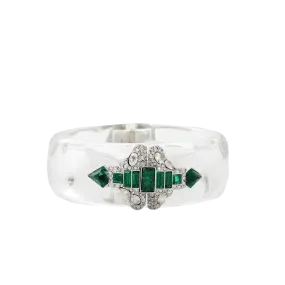 Crystal Deco Emerald Stacked Bracelet