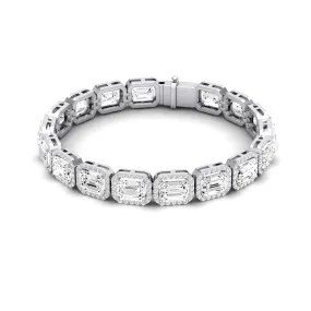 Delta Emerald Cut Diamond Bracelet