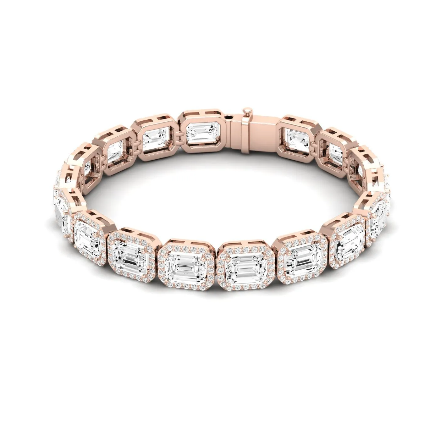 Delta Emerald Cut Diamond Bracelet