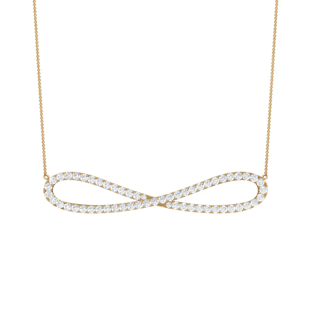 Diamond Infinity Pendant Necklace For Women