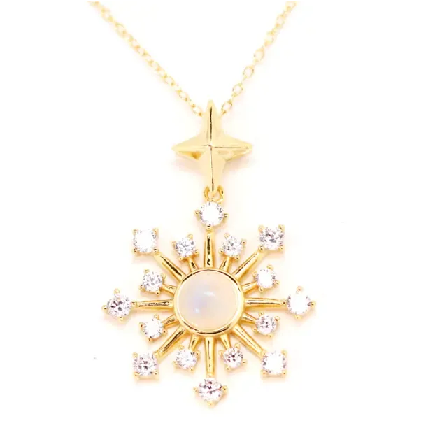 Ella Moonstone Burst Pendant