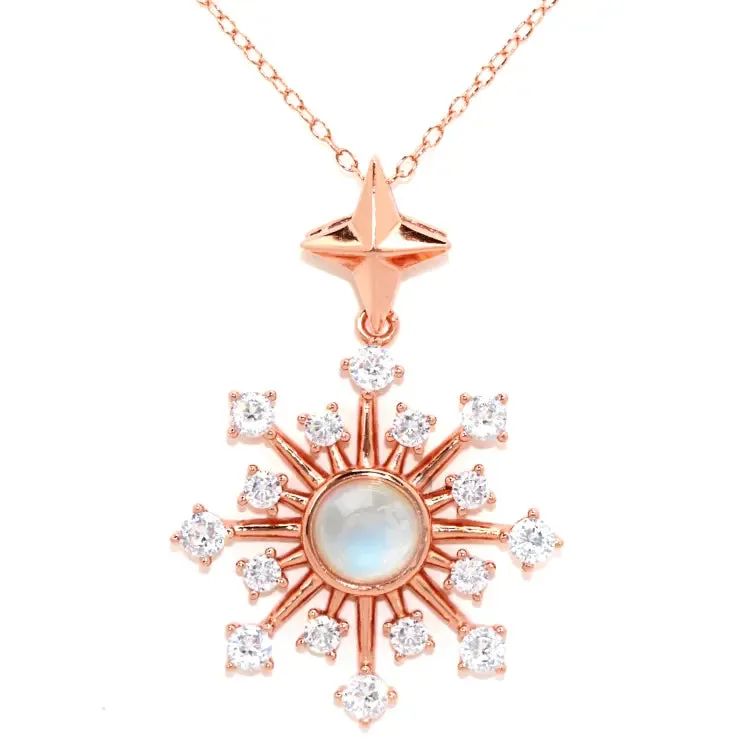 Ella Moonstone Burst Pendant