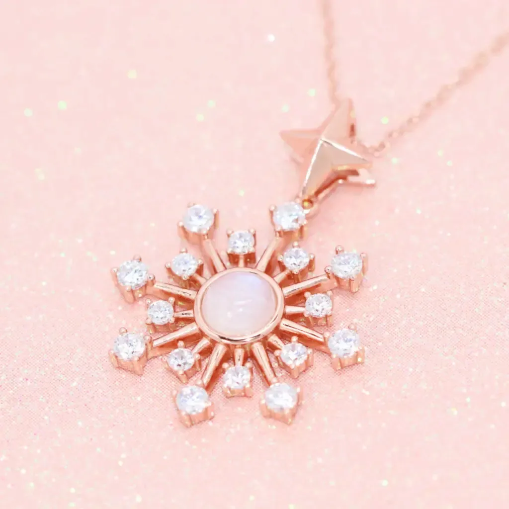 Ella Moonstone Burst Pendant