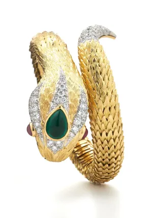Emerald Snake Charmer Bracelet