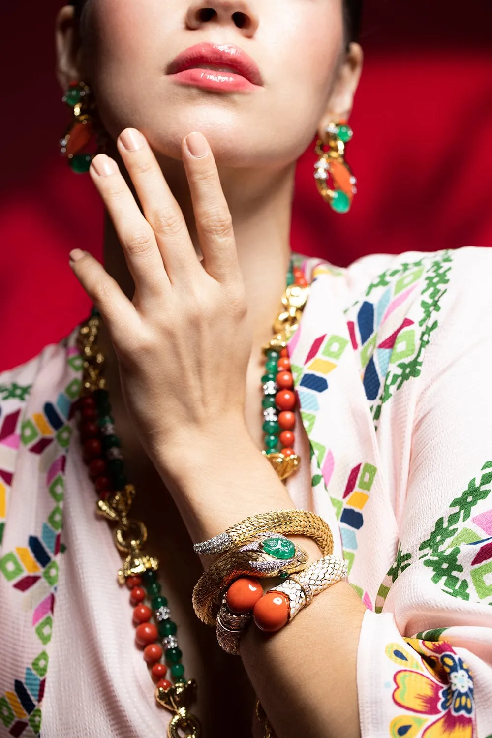 Emerald Snake Charmer Bracelet