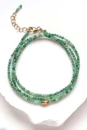 Emerald Stratus Wrap Bracelet