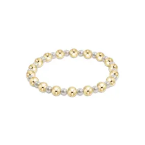 Enewton Pearl Grateful Pattern 6mm Gold Bead Bracelet