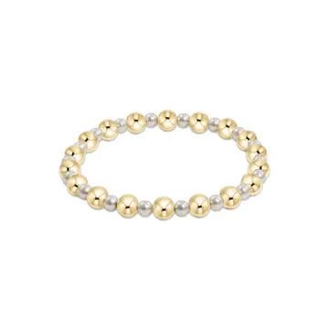 Enewton Pearl Grateful Pattern 6mm Gold Bead Bracelet