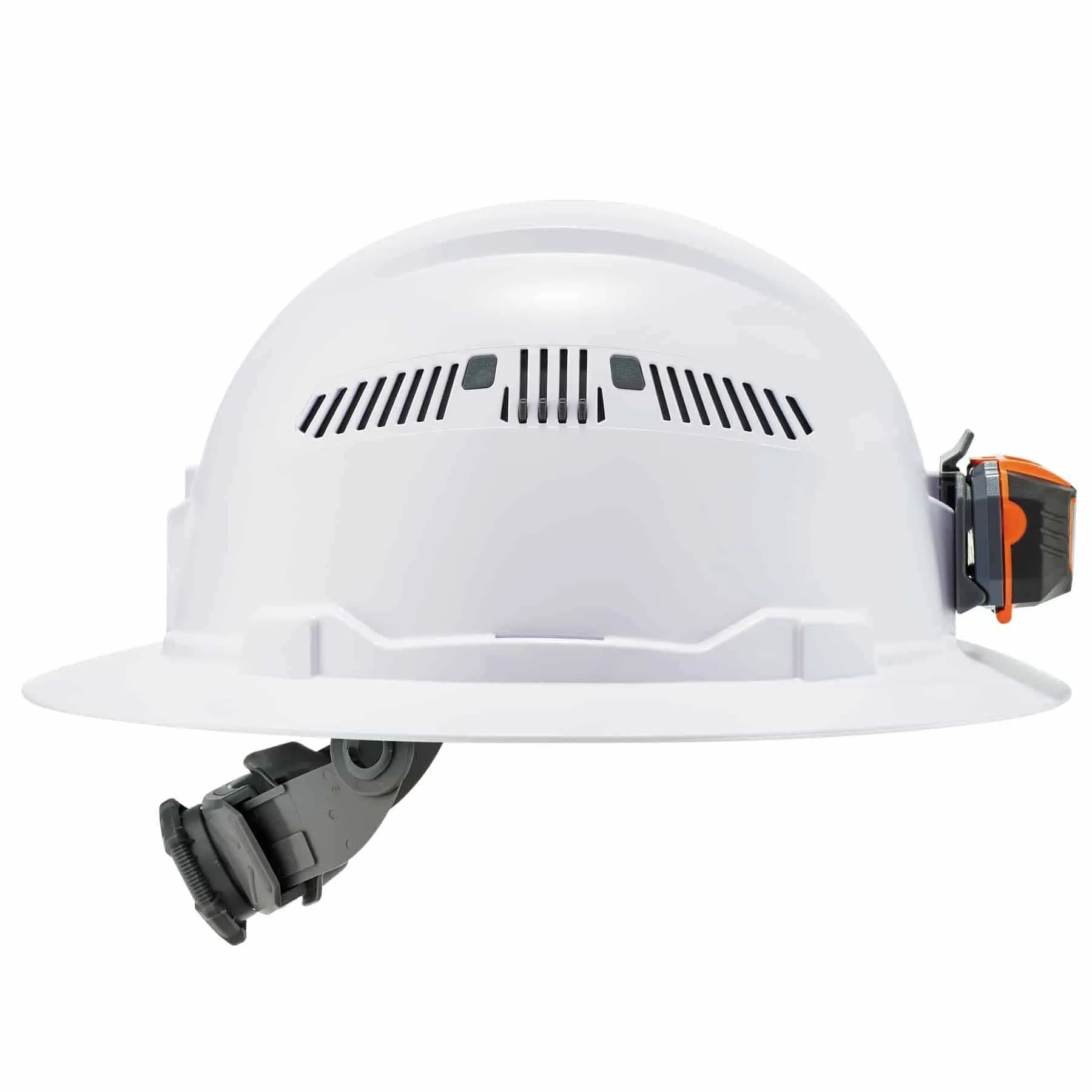 Ergodyne 60156 8973LED  White Class C Hard Hat Full Brim   LED Light
