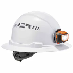 Ergodyne 60156 8973LED  White Class C Hard Hat Full Brim   LED Light