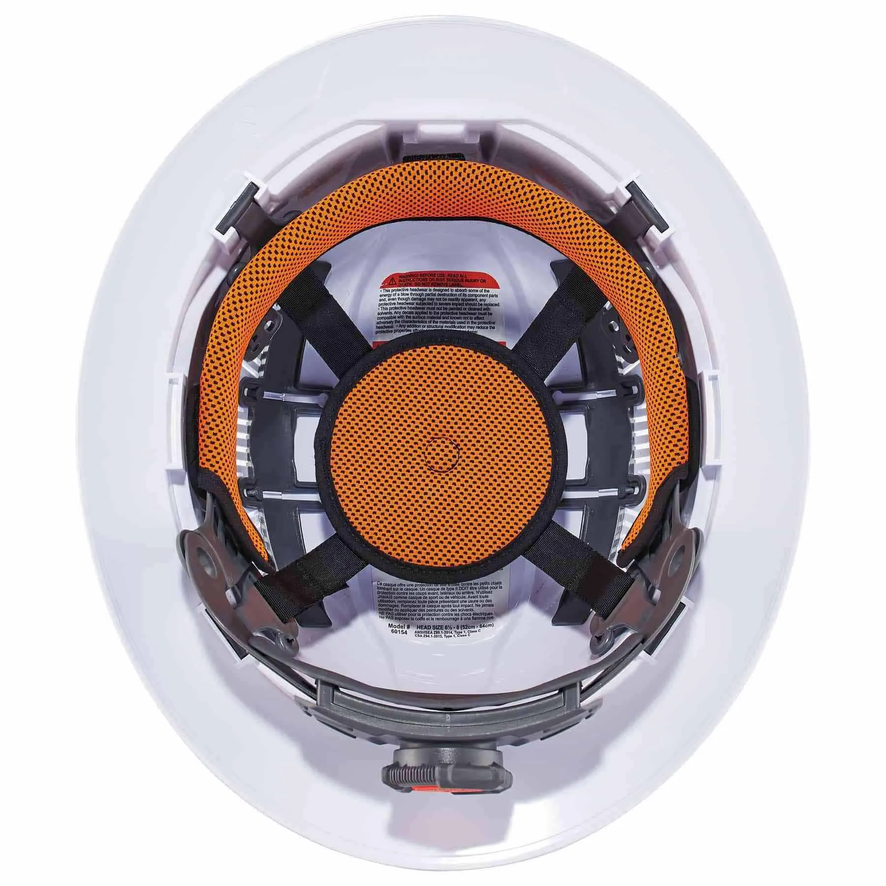 Ergodyne 60156 8973LED  White Class C Hard Hat Full Brim   LED Light