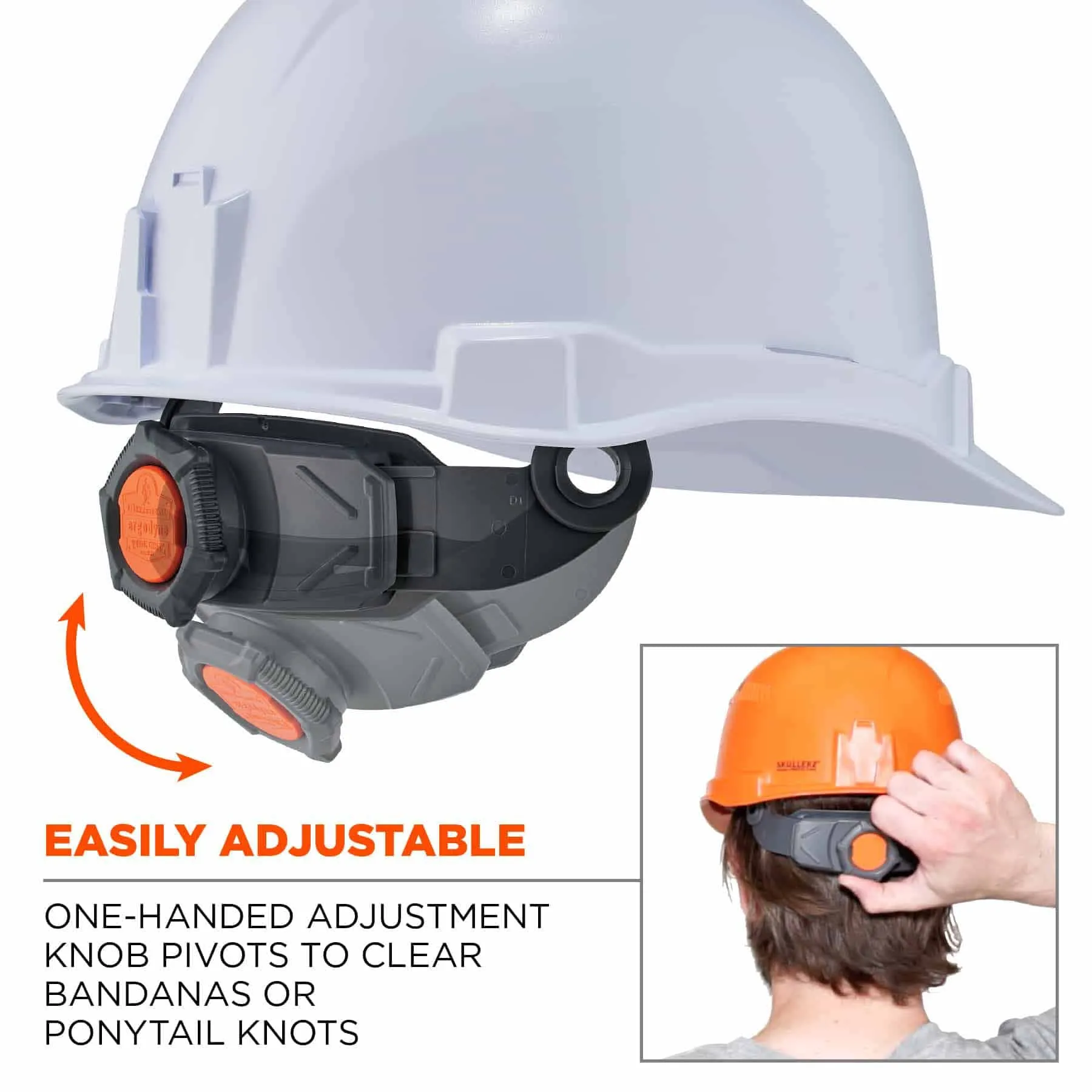 Ergodyne 60156 8973LED  White Class C Hard Hat Full Brim   LED Light