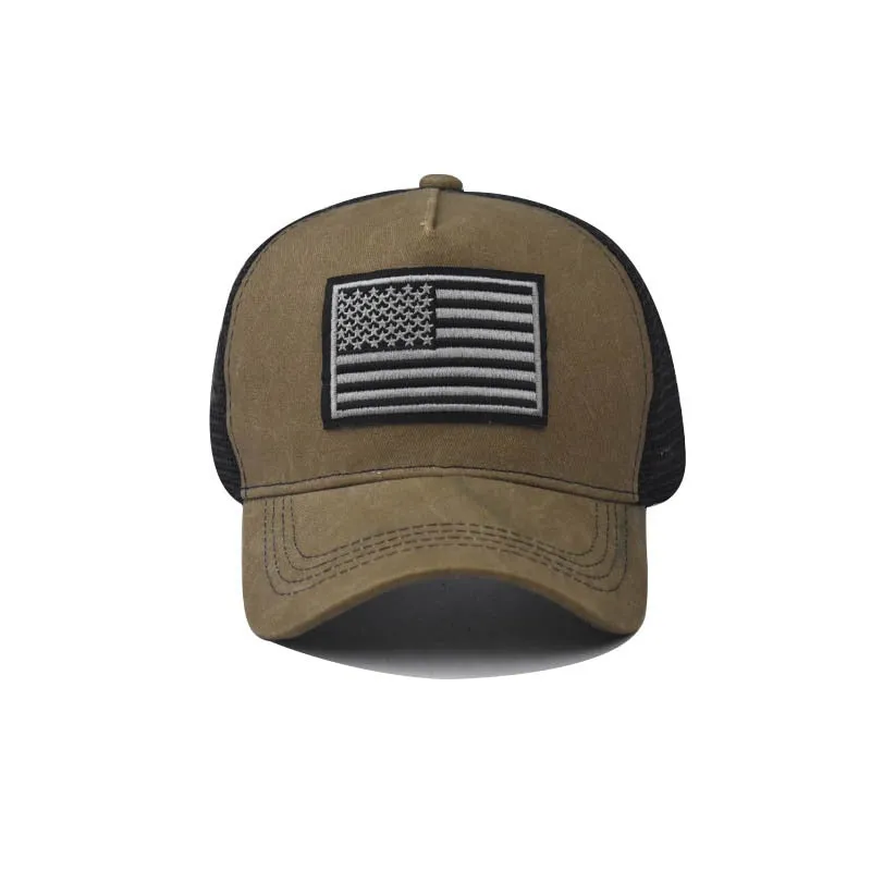Fashion Women Men USA Flag Mesh Baseball Cap Male Female Breathable Snapback Hats Unisex Trucker Hats Cap For Women Men