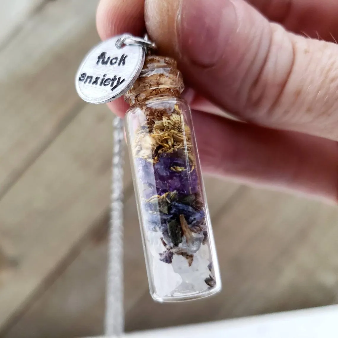 F*ck Anxiety self care necklace