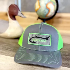 Florida Heritage Rugged Series- Grey/N.Green (Fish Hooked Logo)