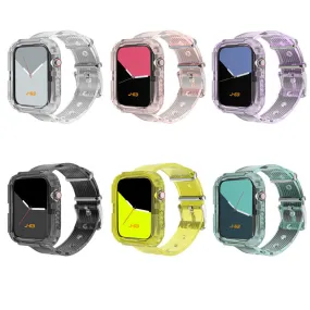 For Apple Watch 1/2/3/4/5 transparent silicone integrated sports strap