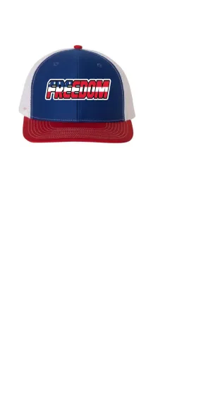 FREEDOM STARS STRIPES RICHARDSON EMBROIDERED HAT RED/ROYAL/WHITE