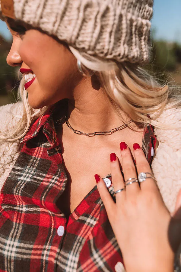 Golden Hills Chain Link Necklace in Silver