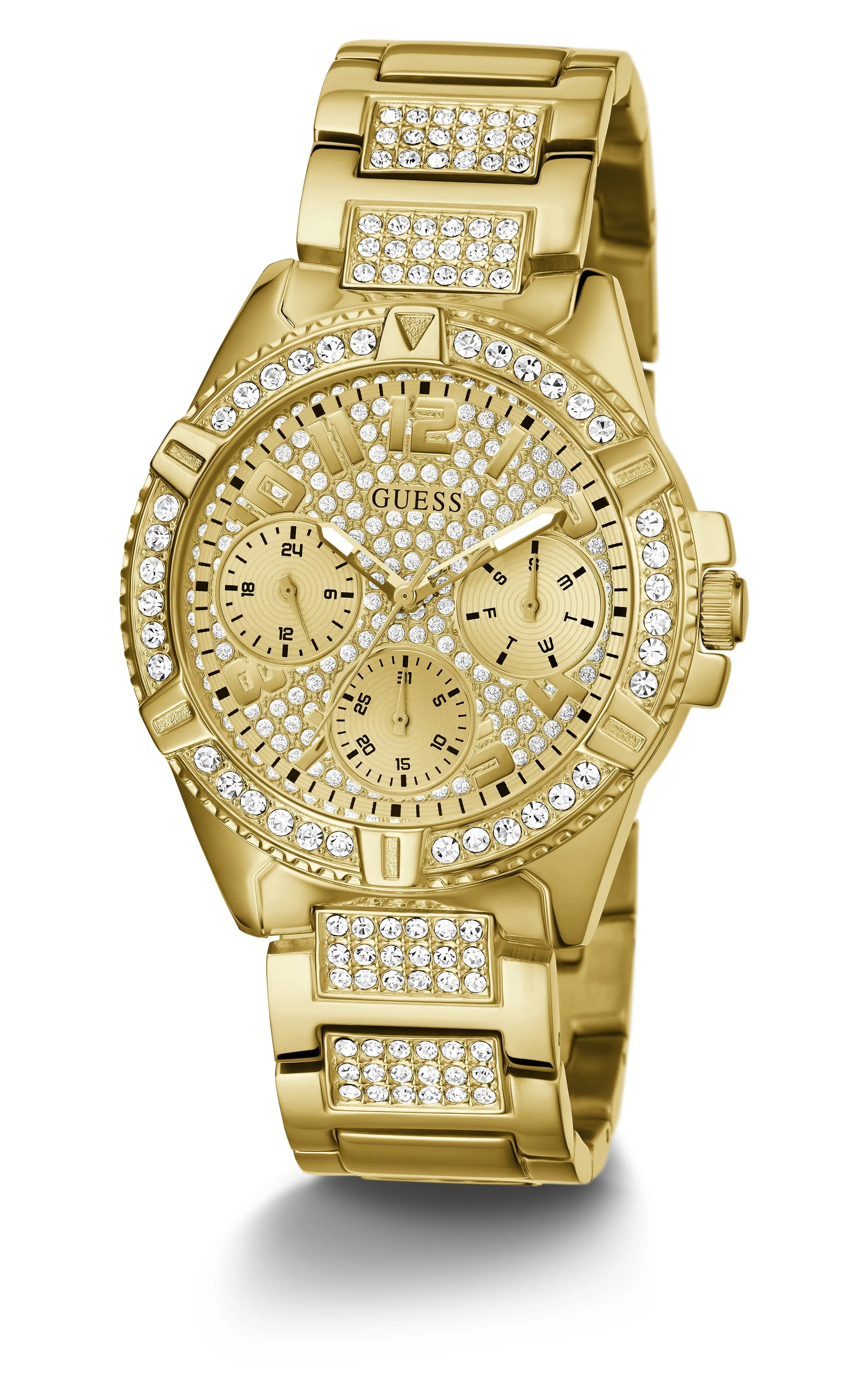 Guess Lady Frontier Crystal Gold Watch W1156L2