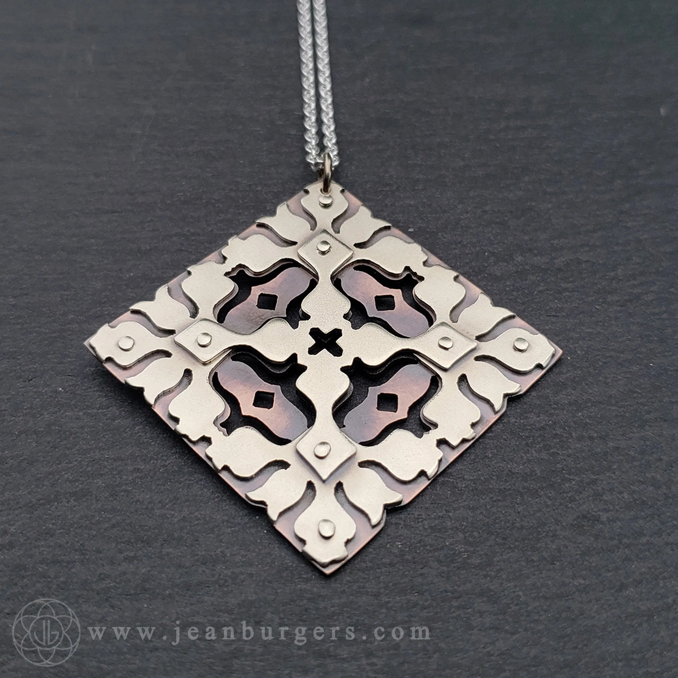Handcut Geometric Pendant - Bloom