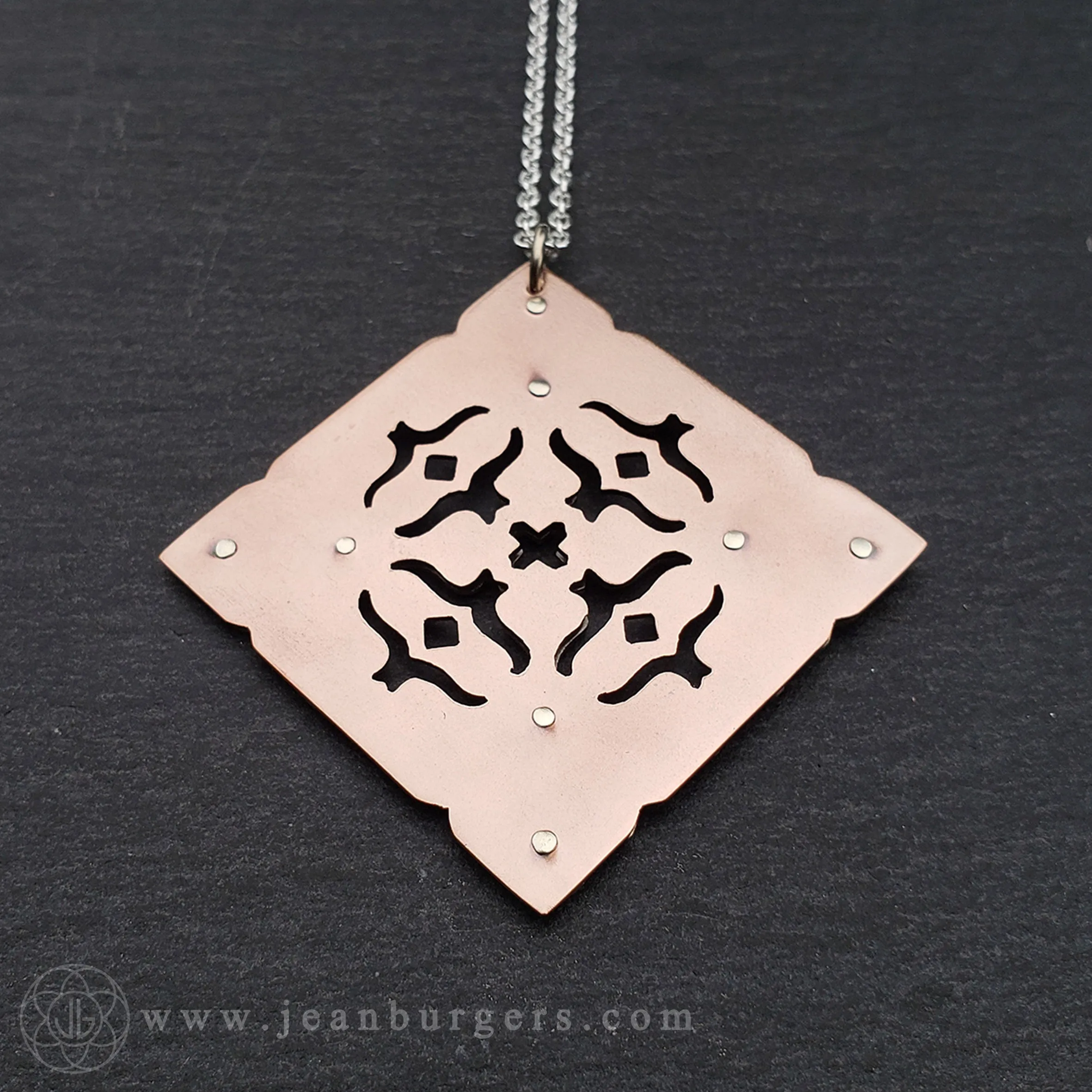 Handcut Geometric Pendant - Bloom