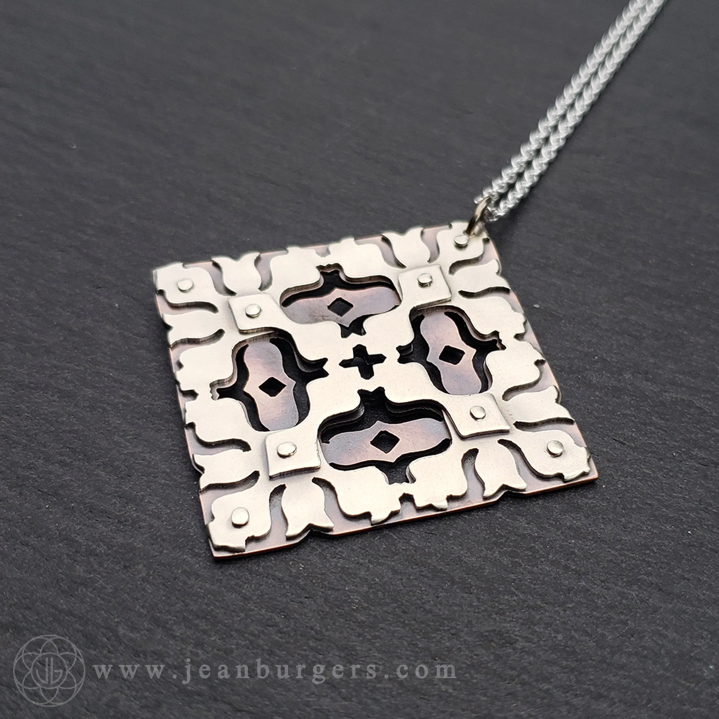 Handcut Geometric Pendant - Bloom