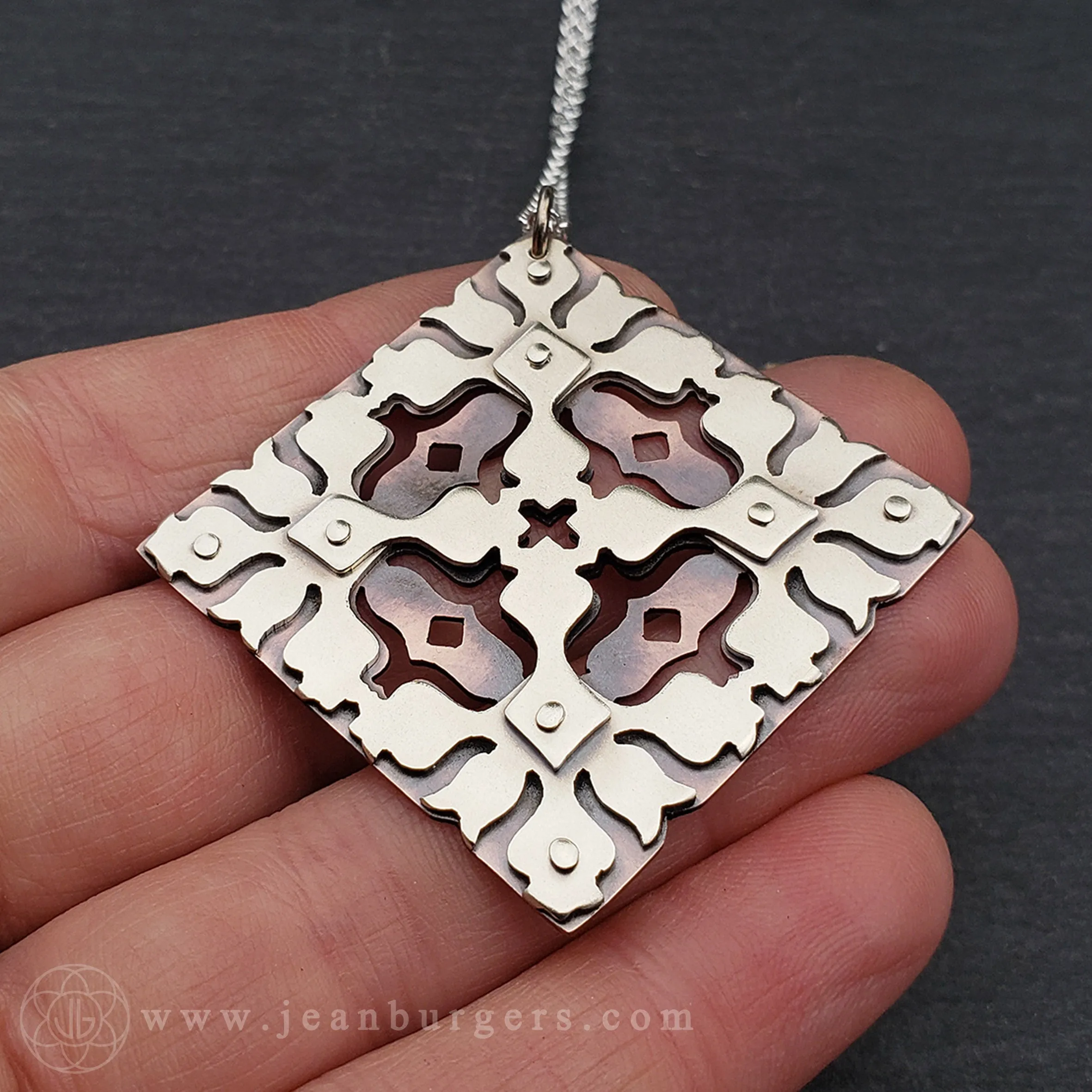 Handcut Geometric Pendant - Bloom