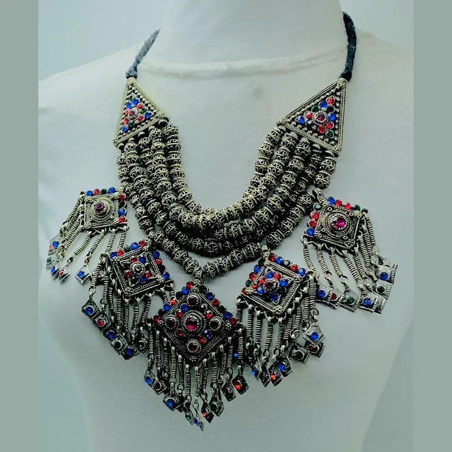 Handmade Multilayers Beaded Chain Necklace