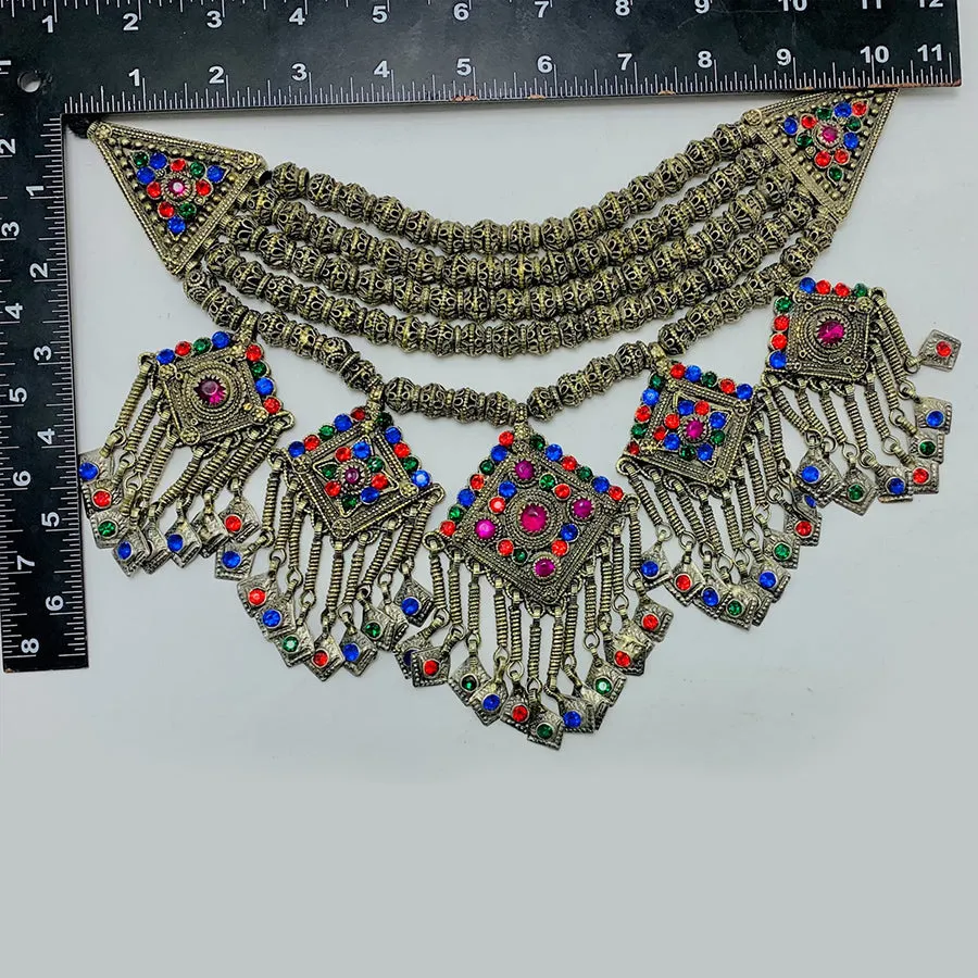 Handmade Multilayers Beaded Chain Necklace