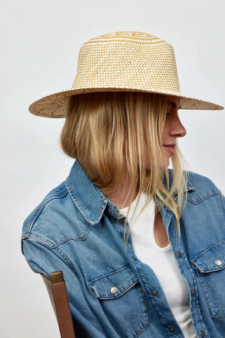 Hat Attack Luxe Novelty Packable Hat - Ivory/Tan