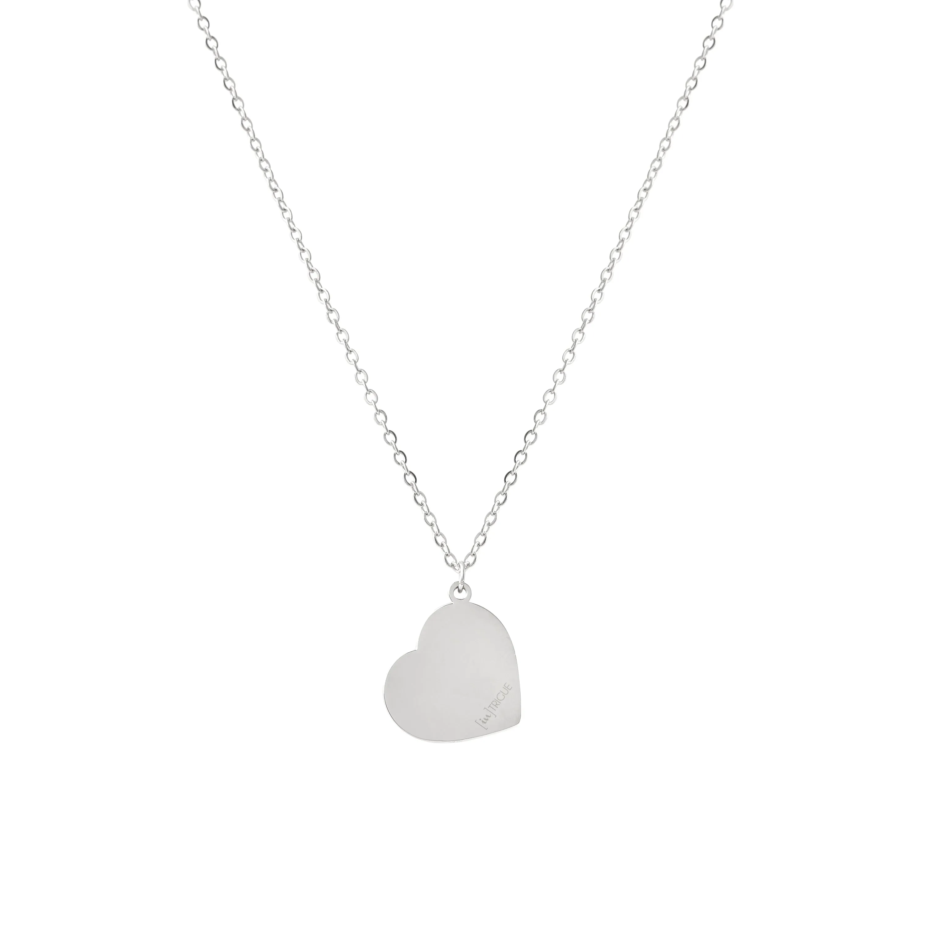 Heart Necklace - Rhodium