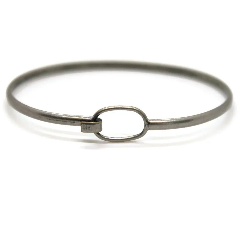 Hook Style Silver Charm Bracelet Blank