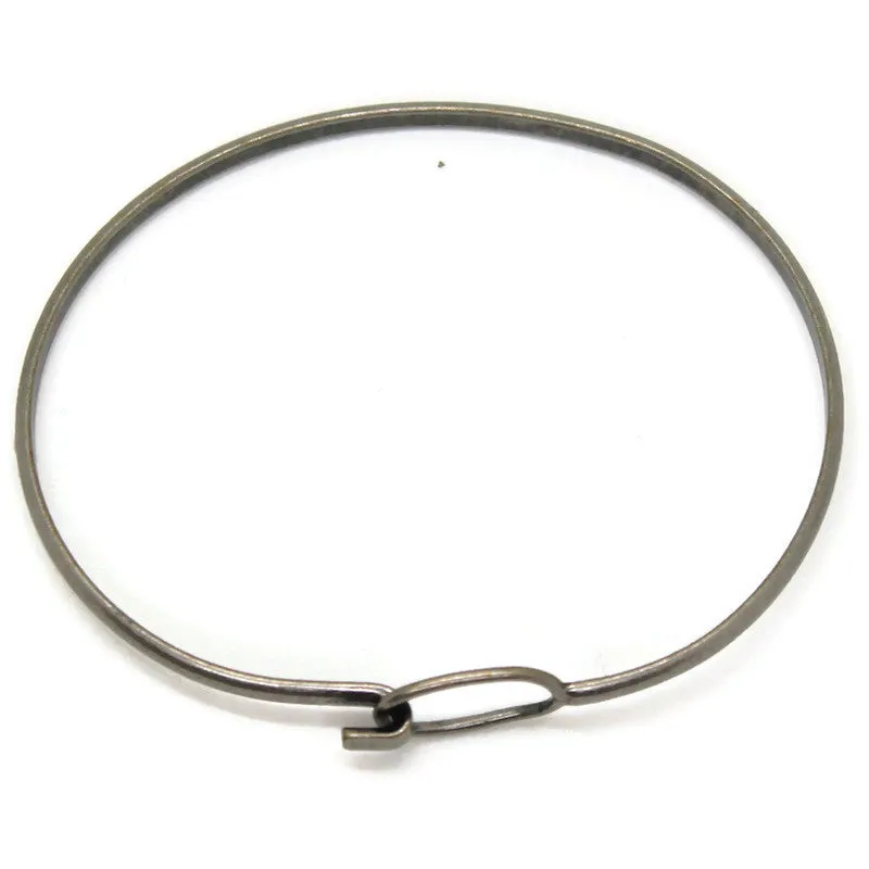 Hook Style Silver Charm Bracelet Blank