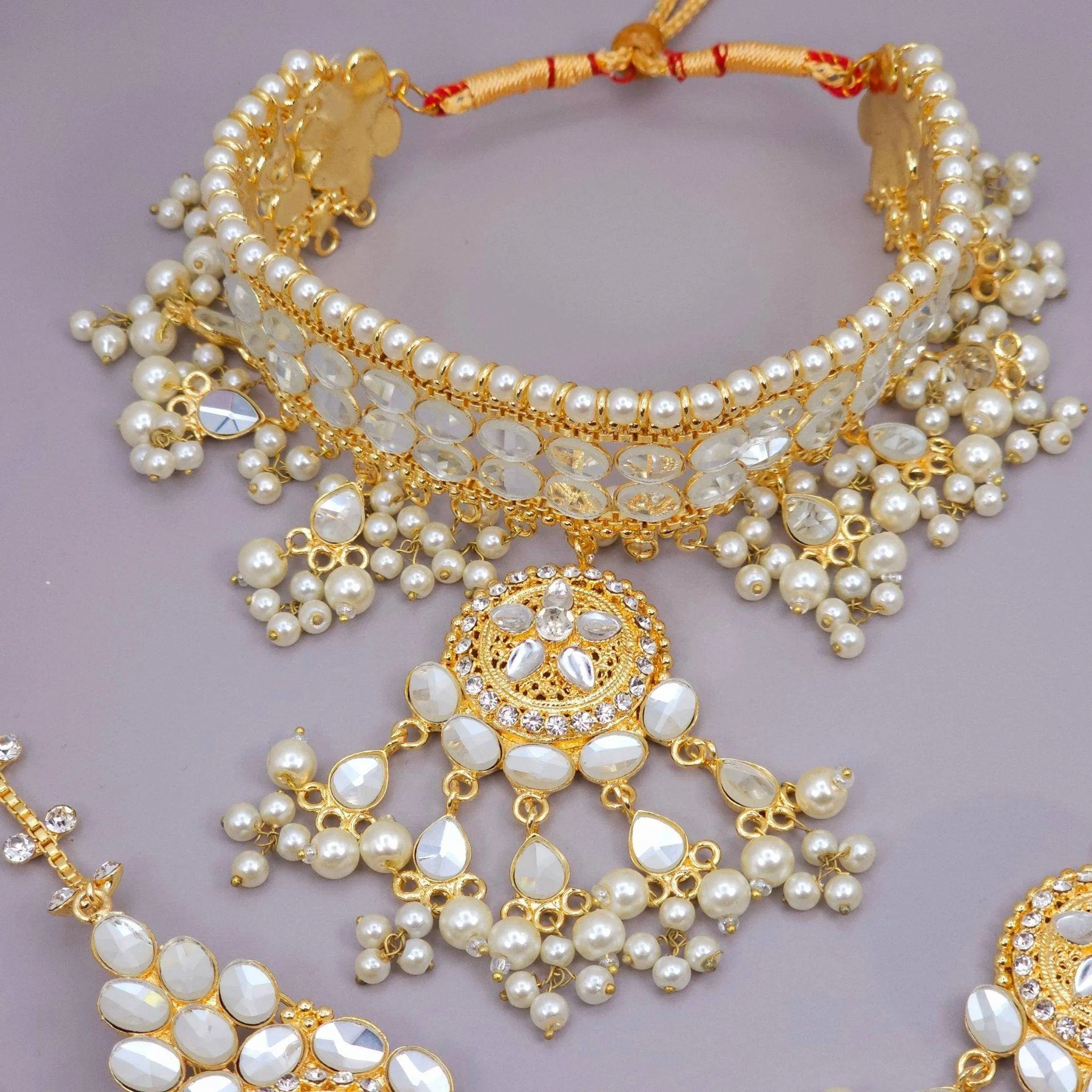 Hoor Faux Kundan Choker Necklace Set