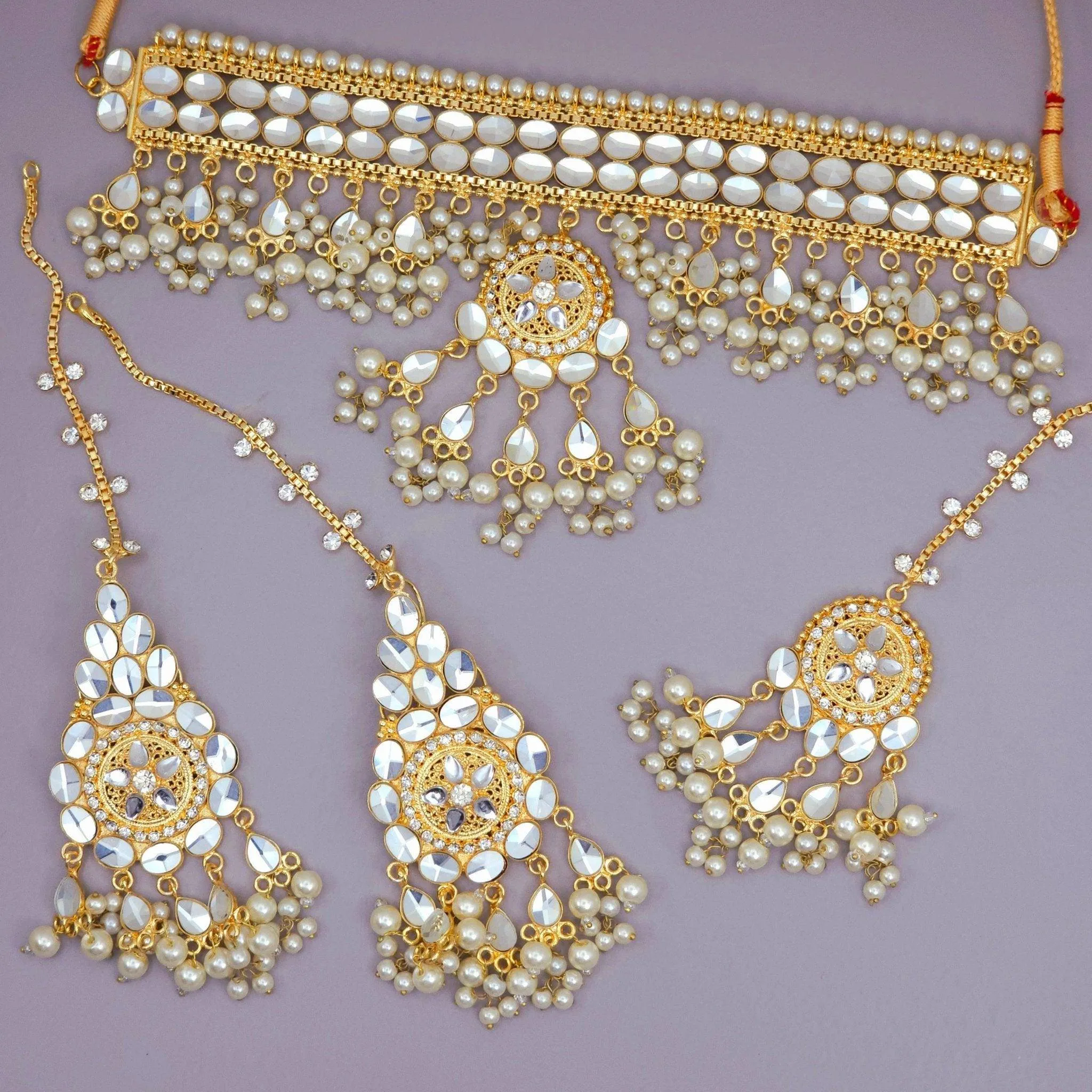 Hoor Faux Kundan Choker Necklace Set