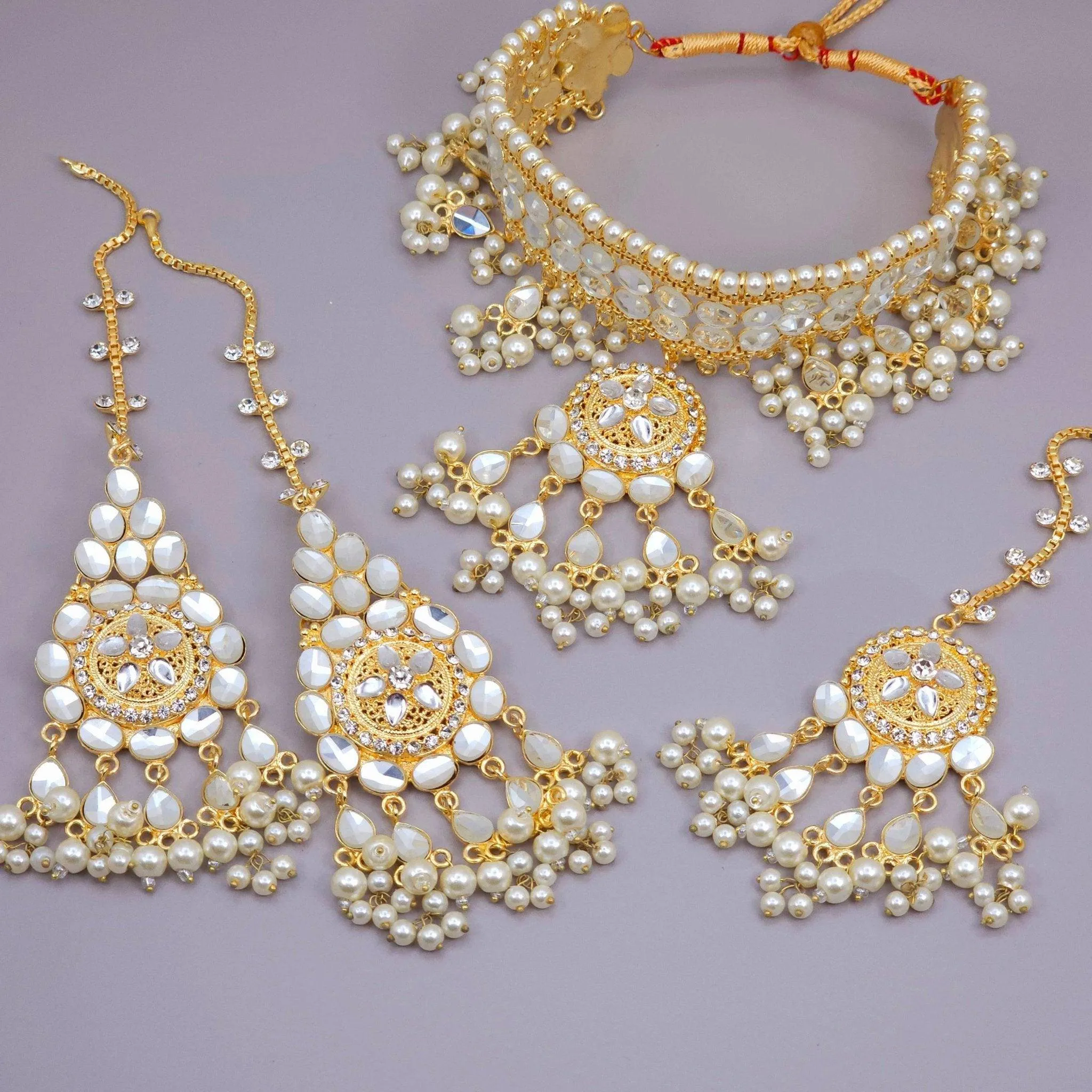 Hoor Faux Kundan Choker Necklace Set