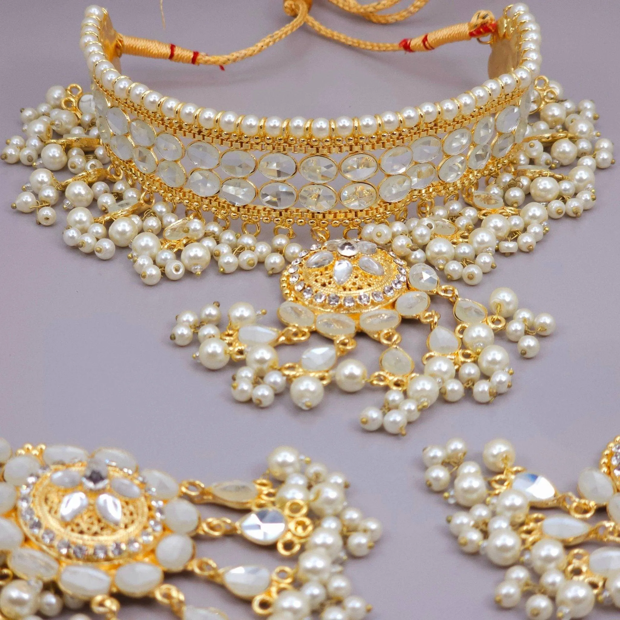 Hoor Faux Kundan Choker Necklace Set