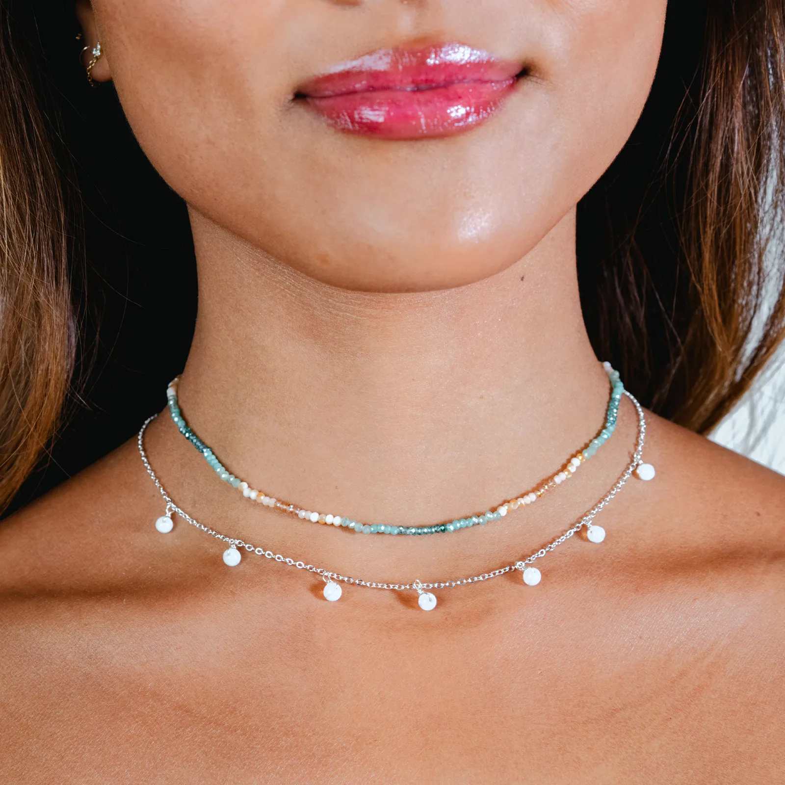 I Am Divine Goddess   Moon Dancer Dewdrop Necklace Stack