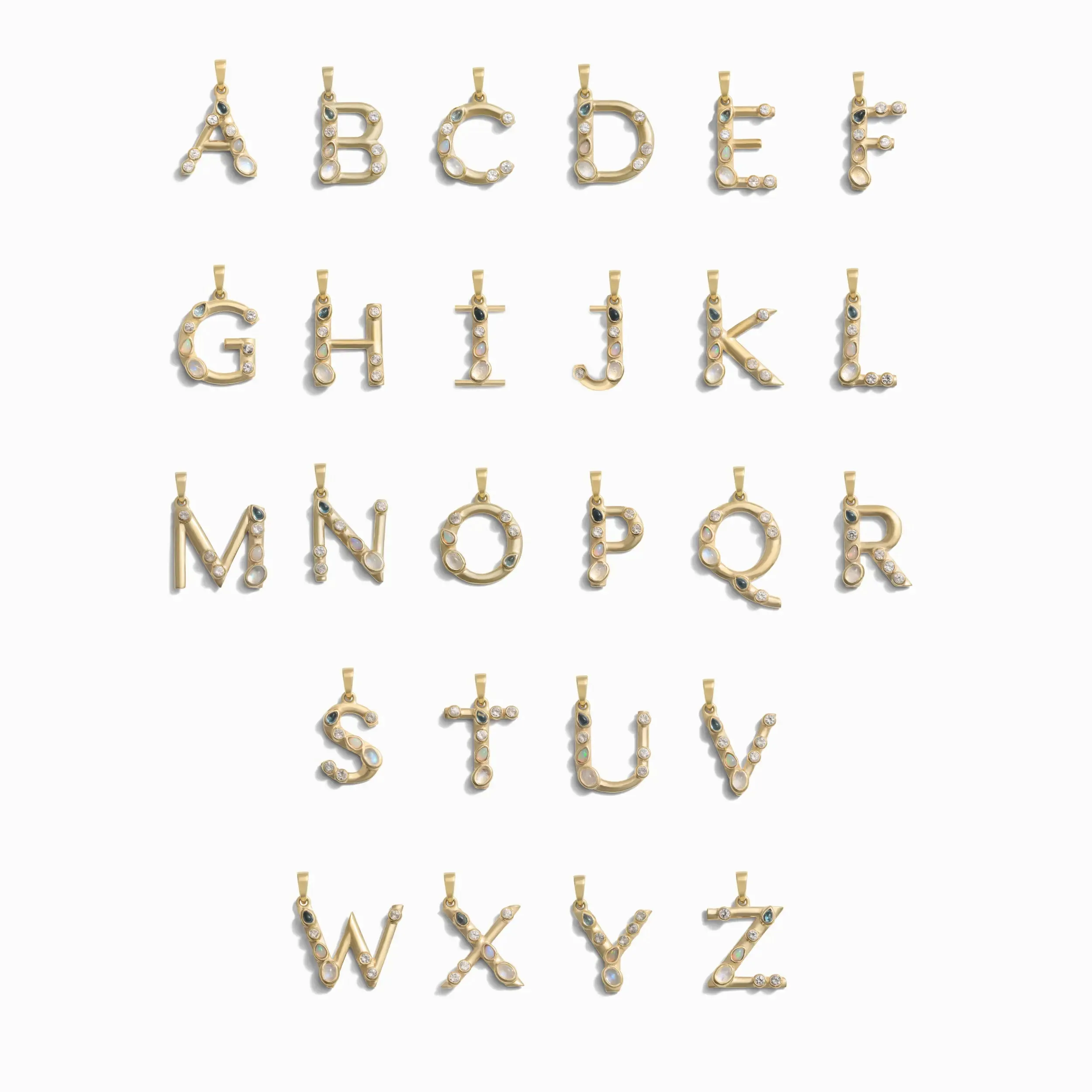 Initial Necklace Set