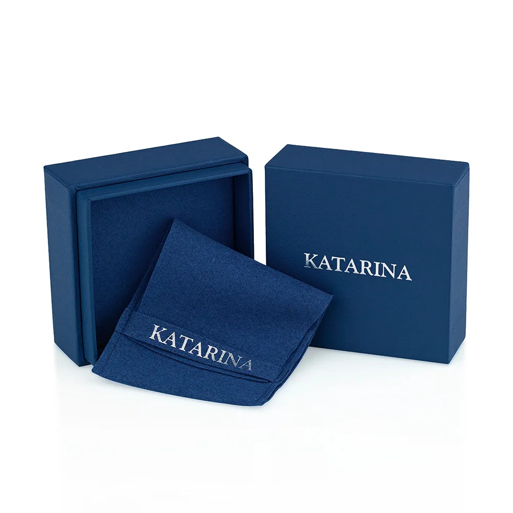 KATARINA Three Stone Diamond Fashion Pendant Necklace (1/4 cttw)