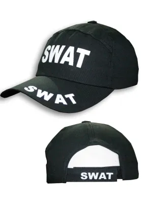 Kids SWAT Hat Black Military Combat Adjustable Cotton Baseball Cap with Sun Visor